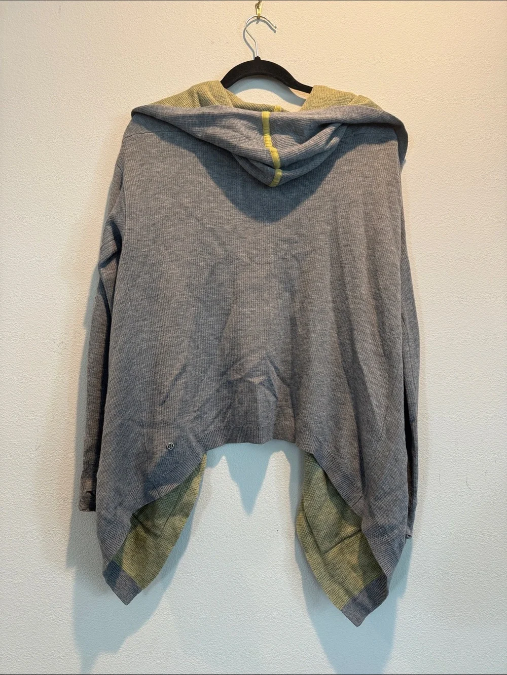 lululemon athletica Reversible Hooded Open Cardigan - neon yellow & Gray